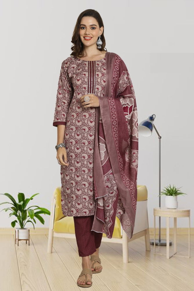 Shreya By Trendy Cotton Printed Kurti With Bottom Dupatta Wholesale Market In Surat
